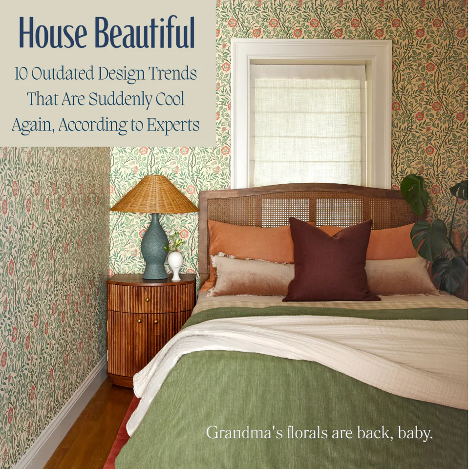 House Beautiful feature on Alexandra Peck Design: 10 Outdated Design Trends That Are Suddenly Cool Again
