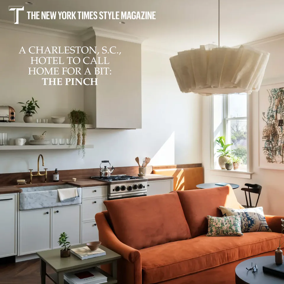 The New York Times Style Magazine feature on Alexandra Peck Design: A Charleston, S.C., Hotel to Call Home for a Bit